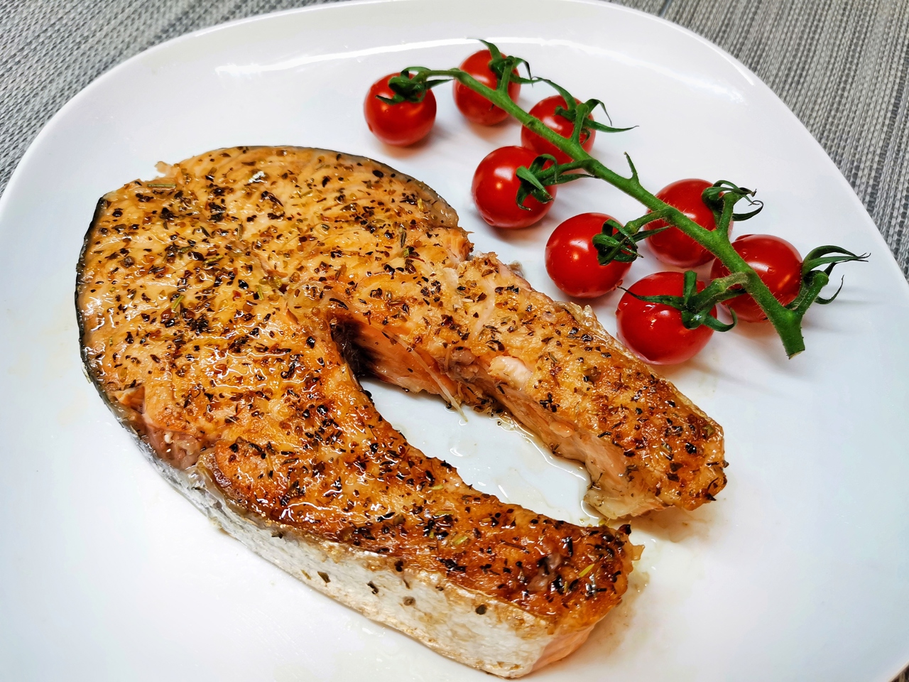 Salmon Steak with Herbes de Provence