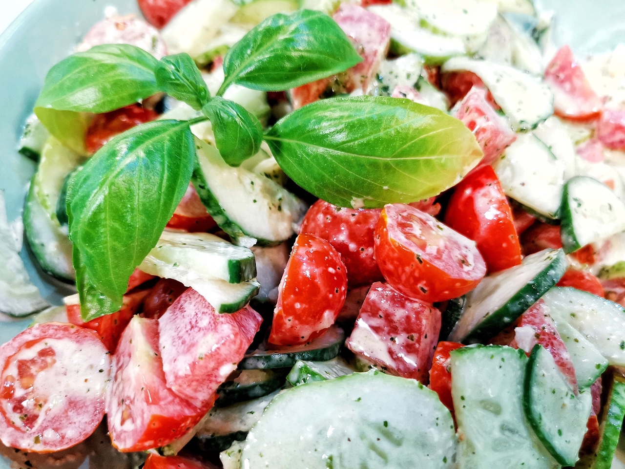 Vegetable Salad with Pesto and Mayonnaise