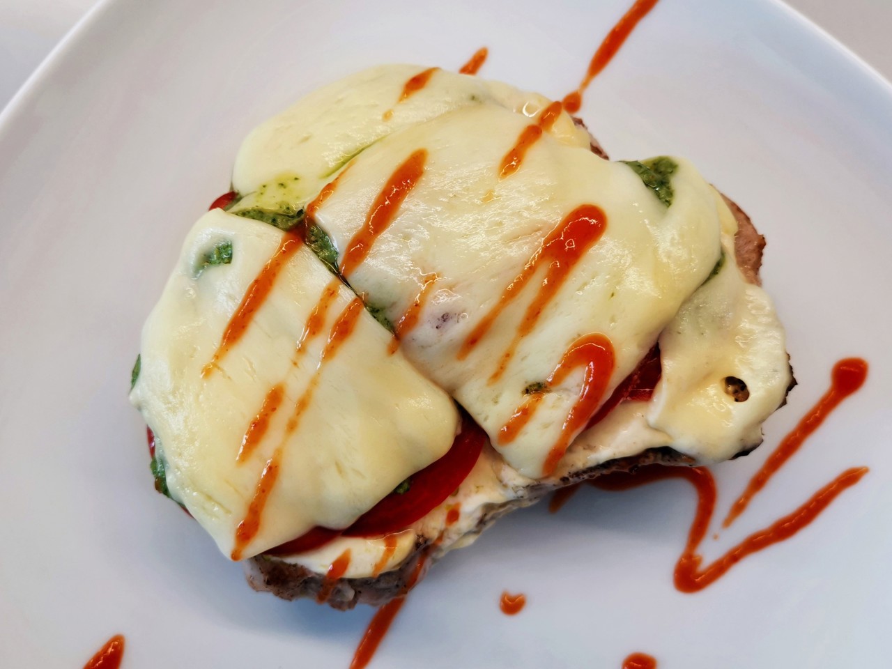 Pork Loin with Suluguni Cheese