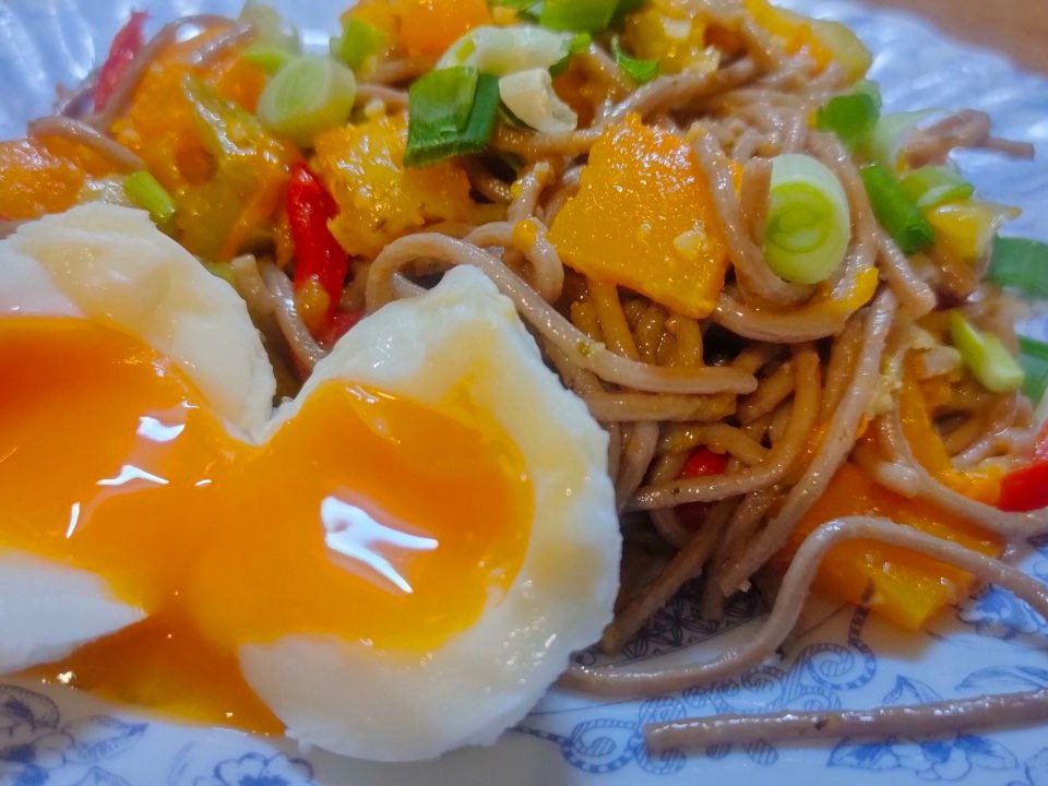 Buckwheat Noodles (Soba) with Seasonal Vegetables