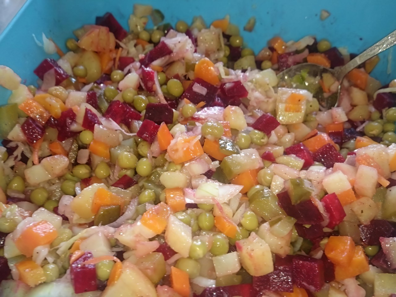 Roasted Vegetable Vinaigrette with Sauerkraut