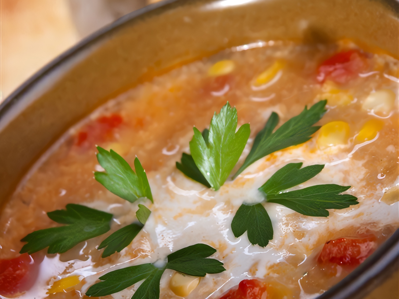African Coconut Soup with Chickpeas and Curry