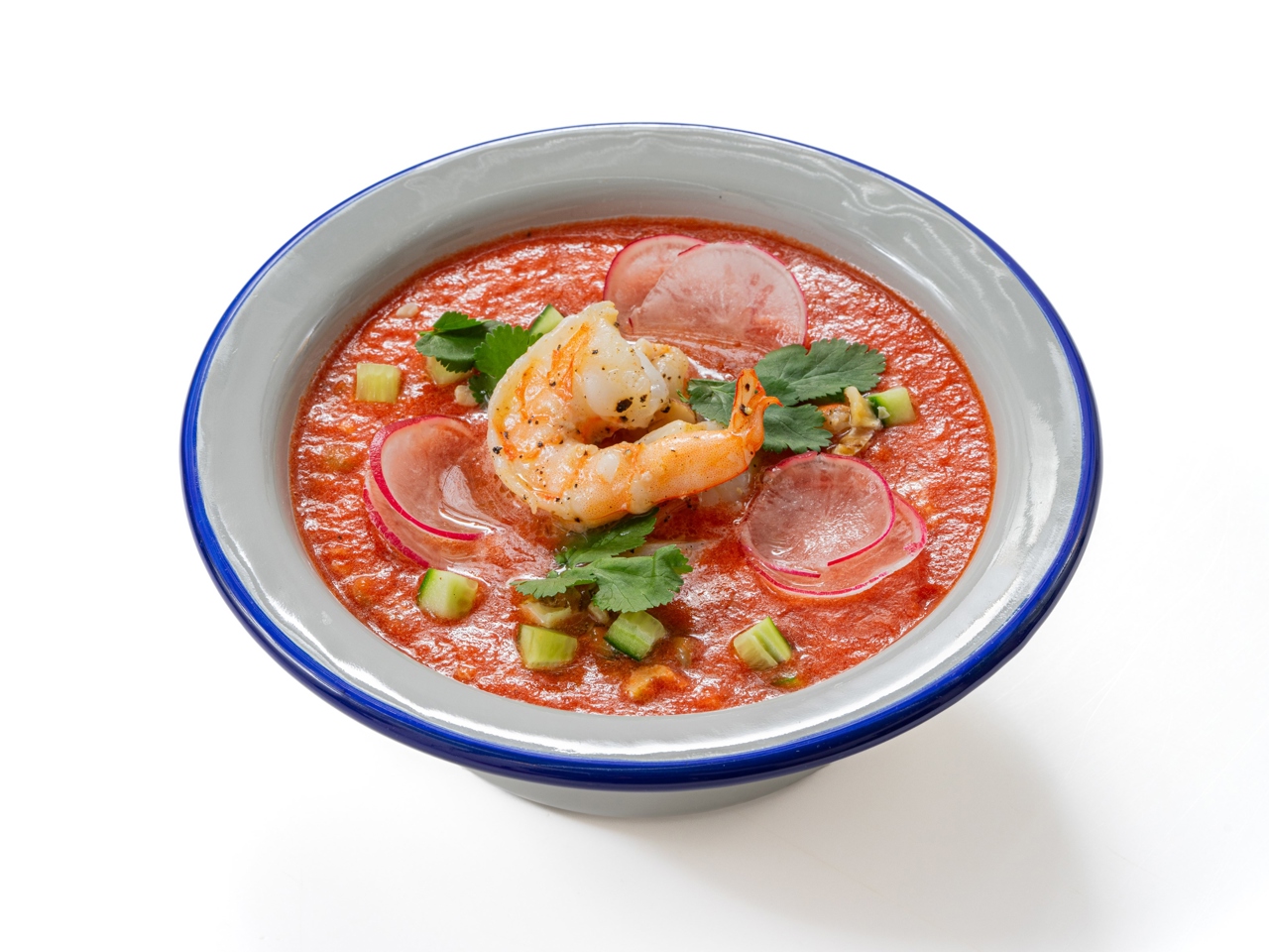 Cold Soup with Lentils, Nuts, and Radishes