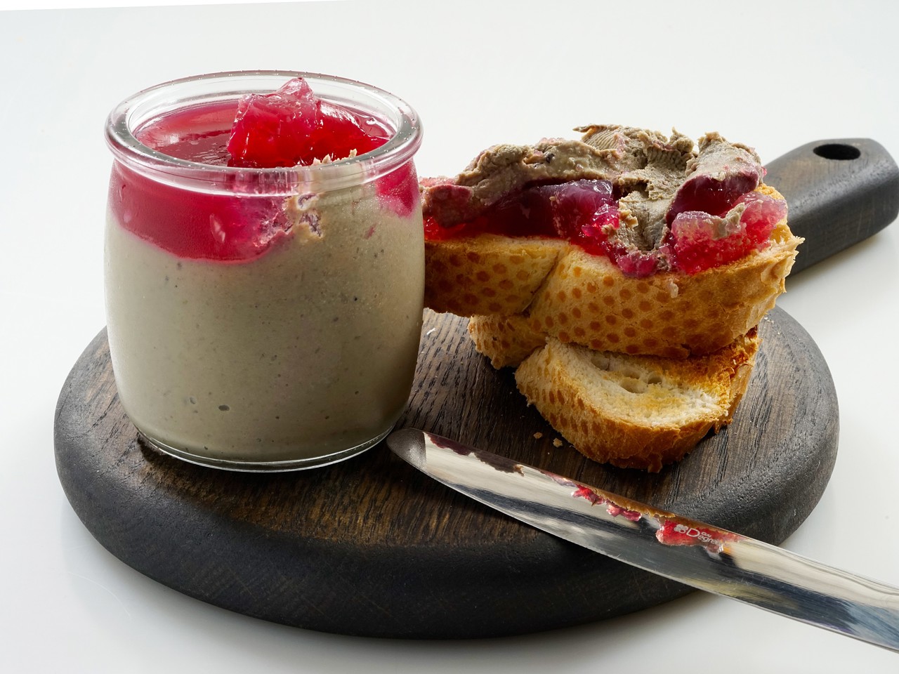 Chicken Liver Pâté with Cranberry Jelly