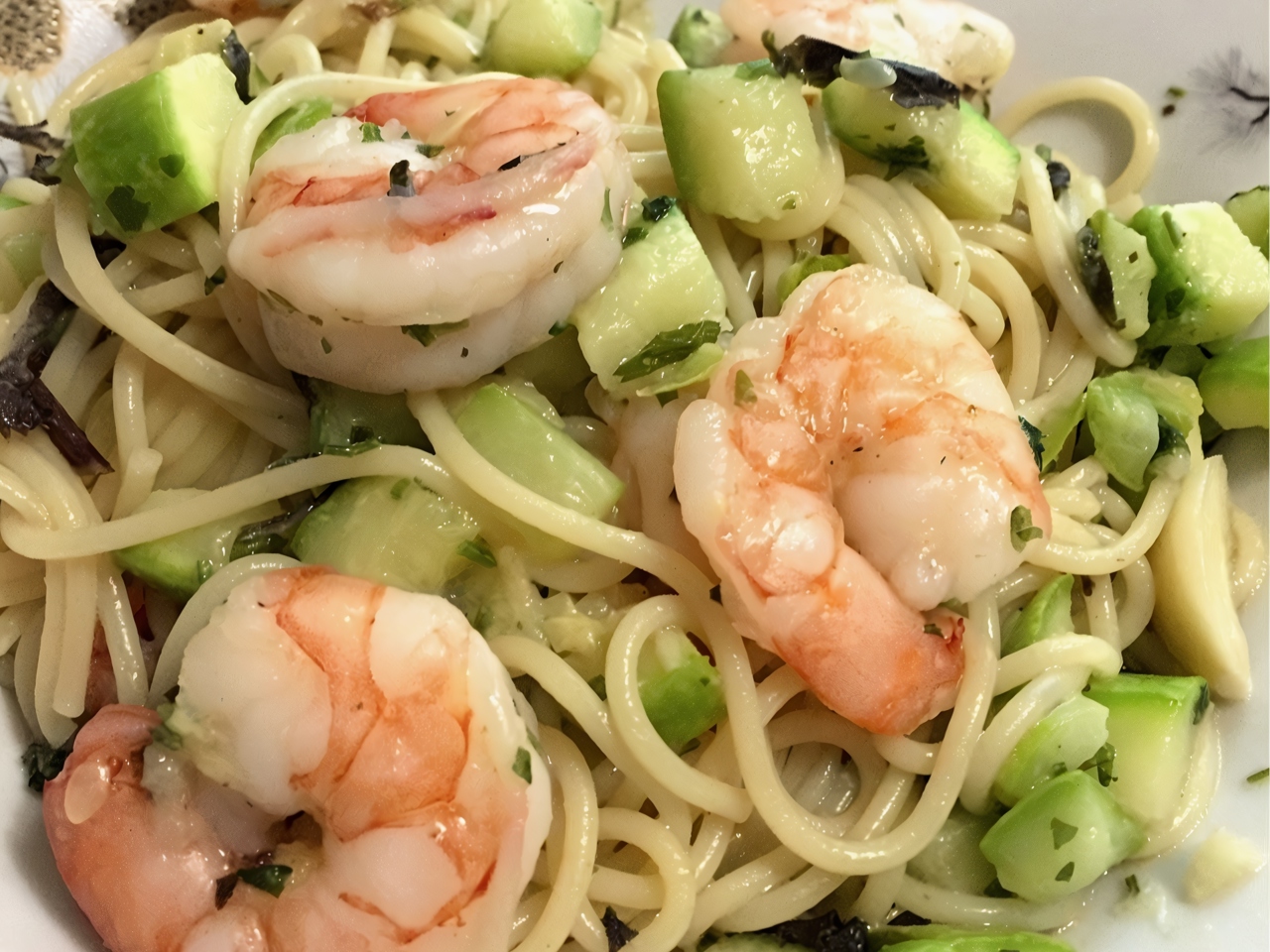 Pasta with Zucchini and Shrimp