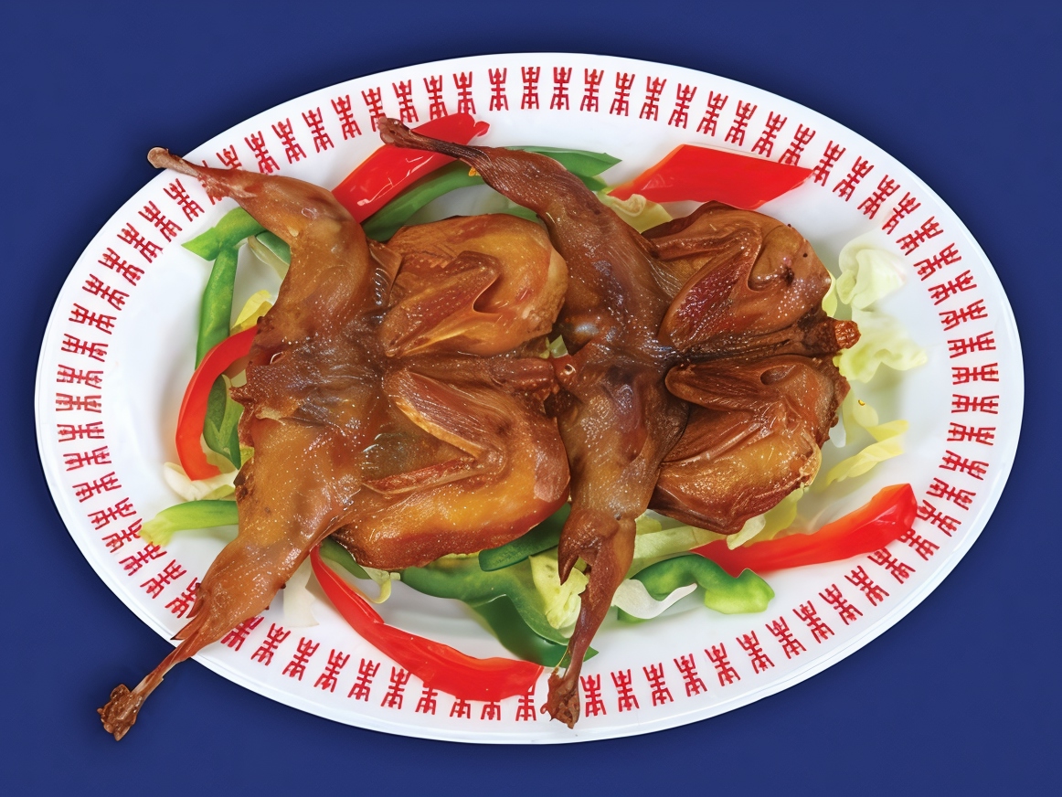 Grilled Quail in Dark Irish Sauce