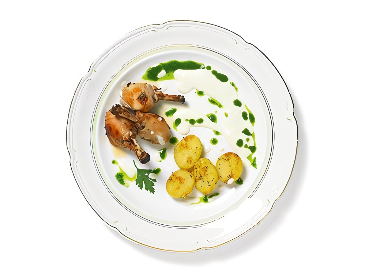 Chicken with Yogurt Sauce, Sesame Seeds, Lemon, and Garlic
