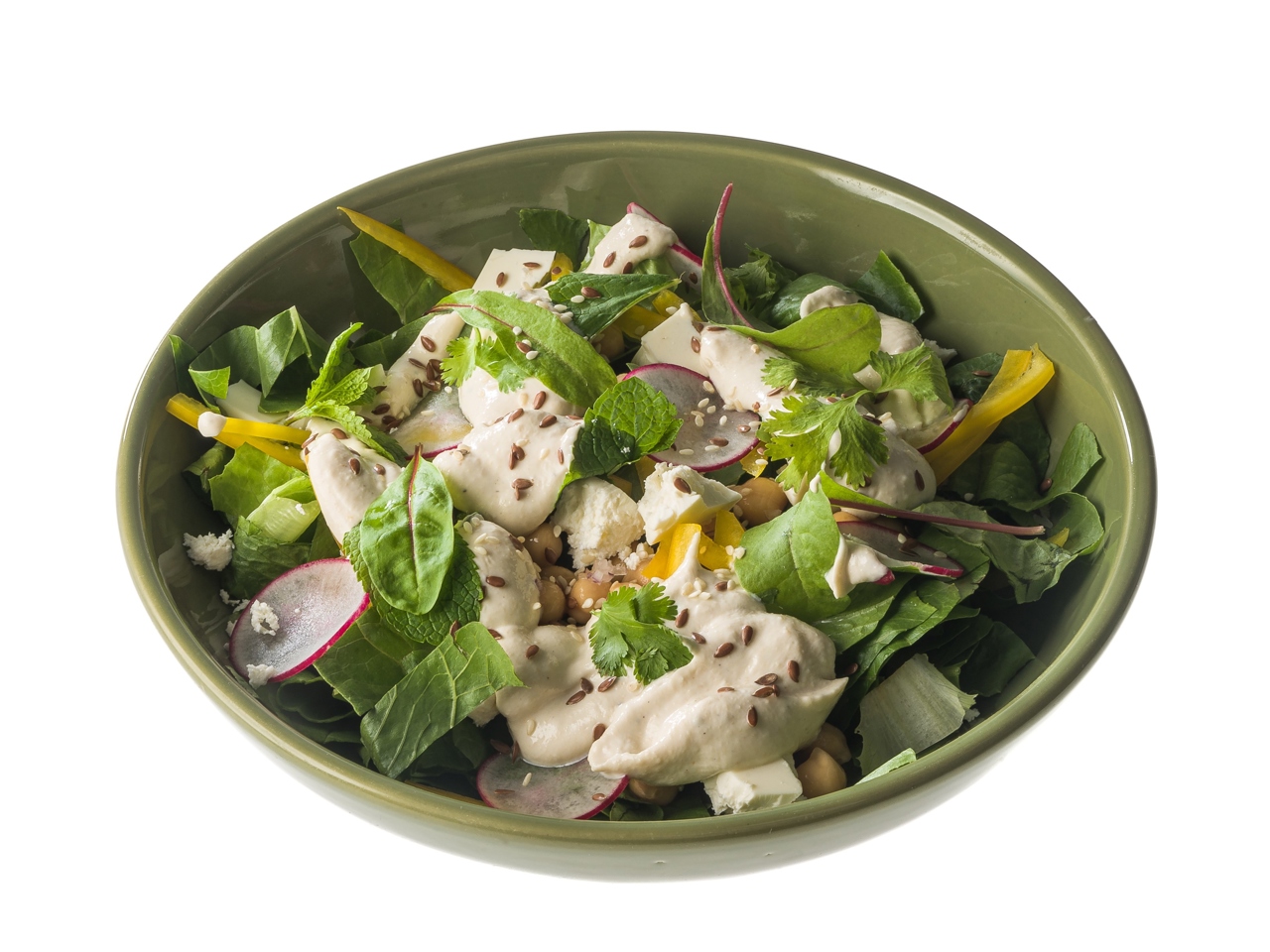Chickpea Salad with Radish and Yogurt Dressing