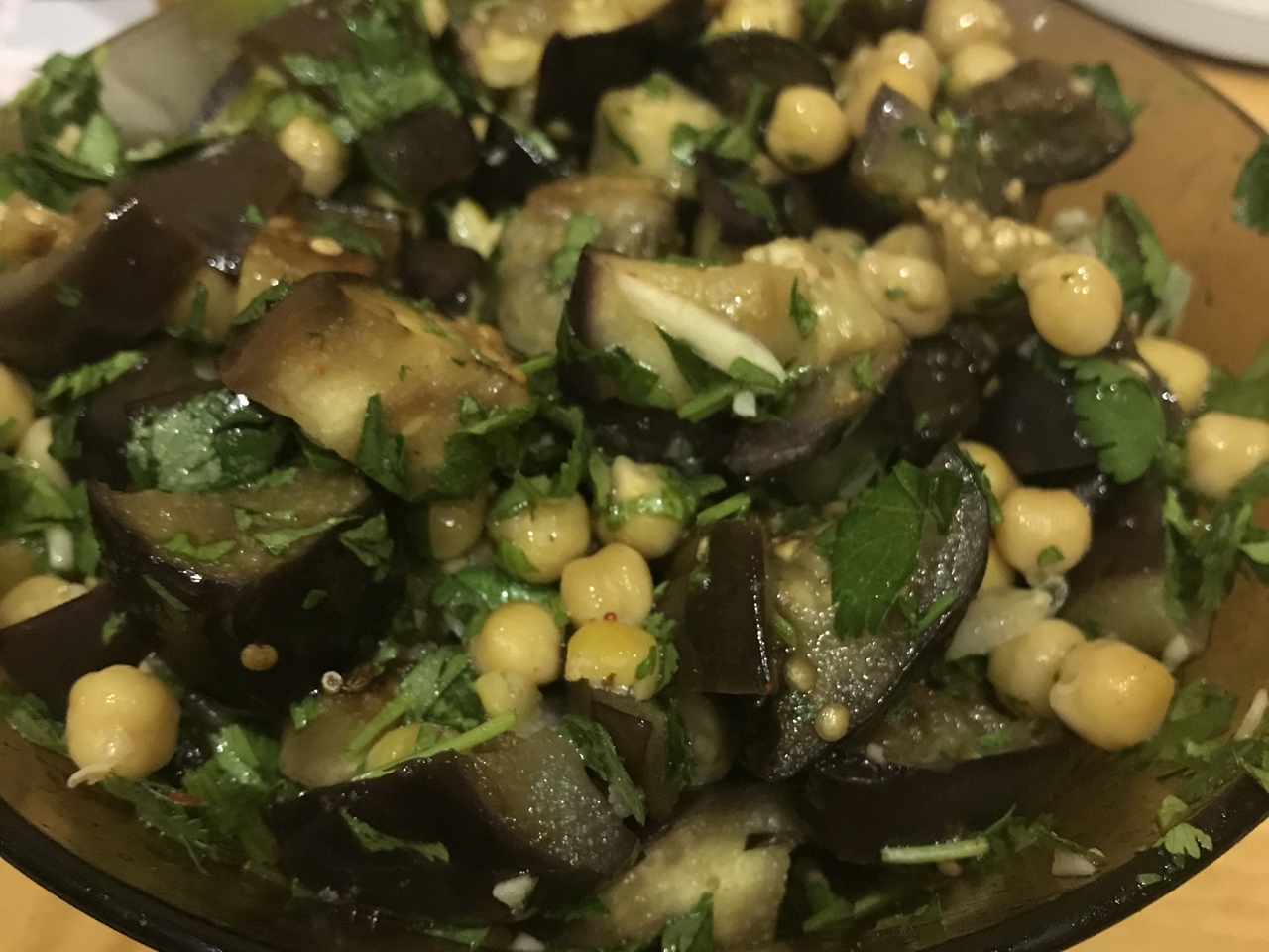 Chickpeas with Eggplant
