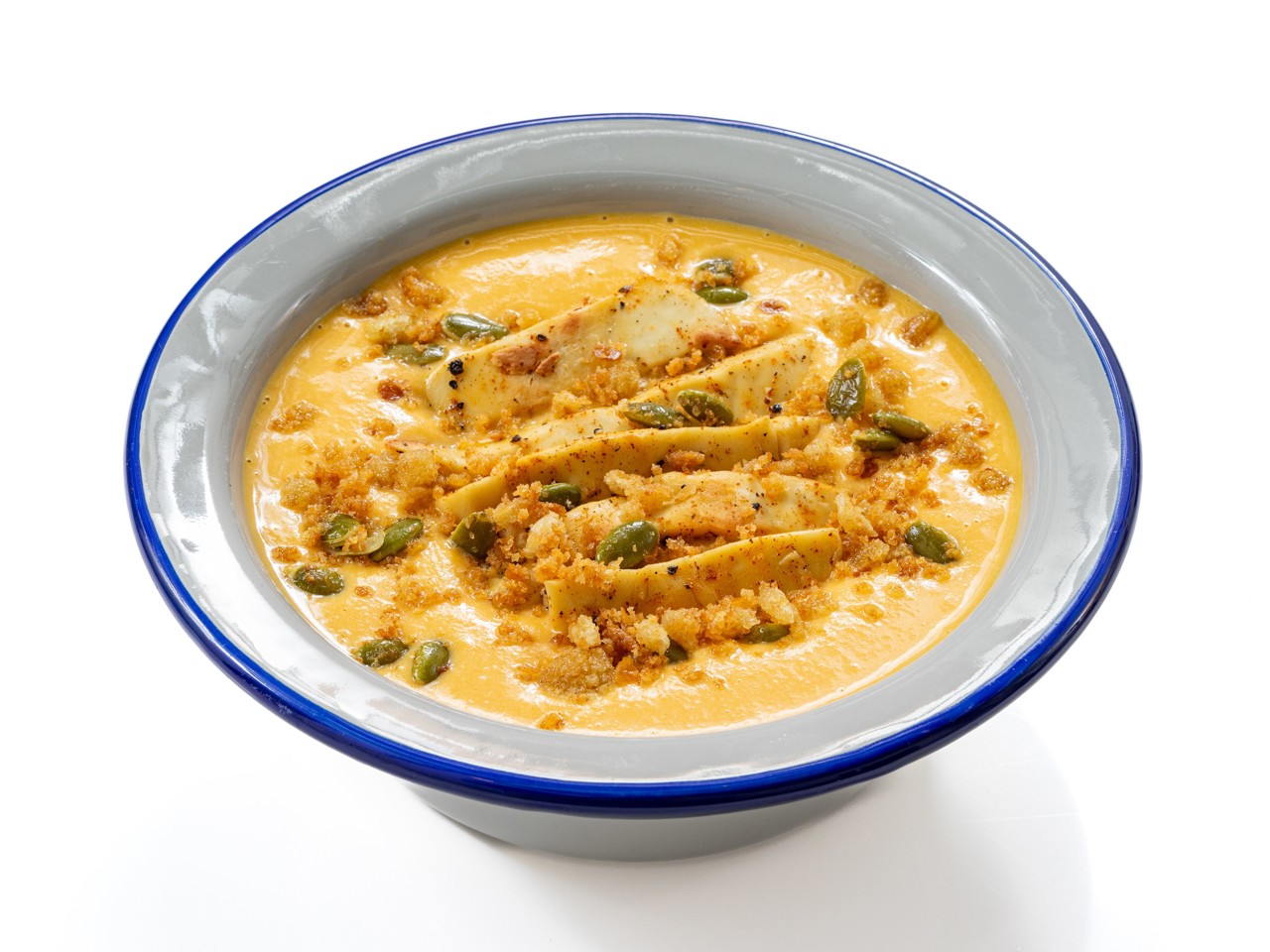 Creamy Sweet Potato Soup with Seitan