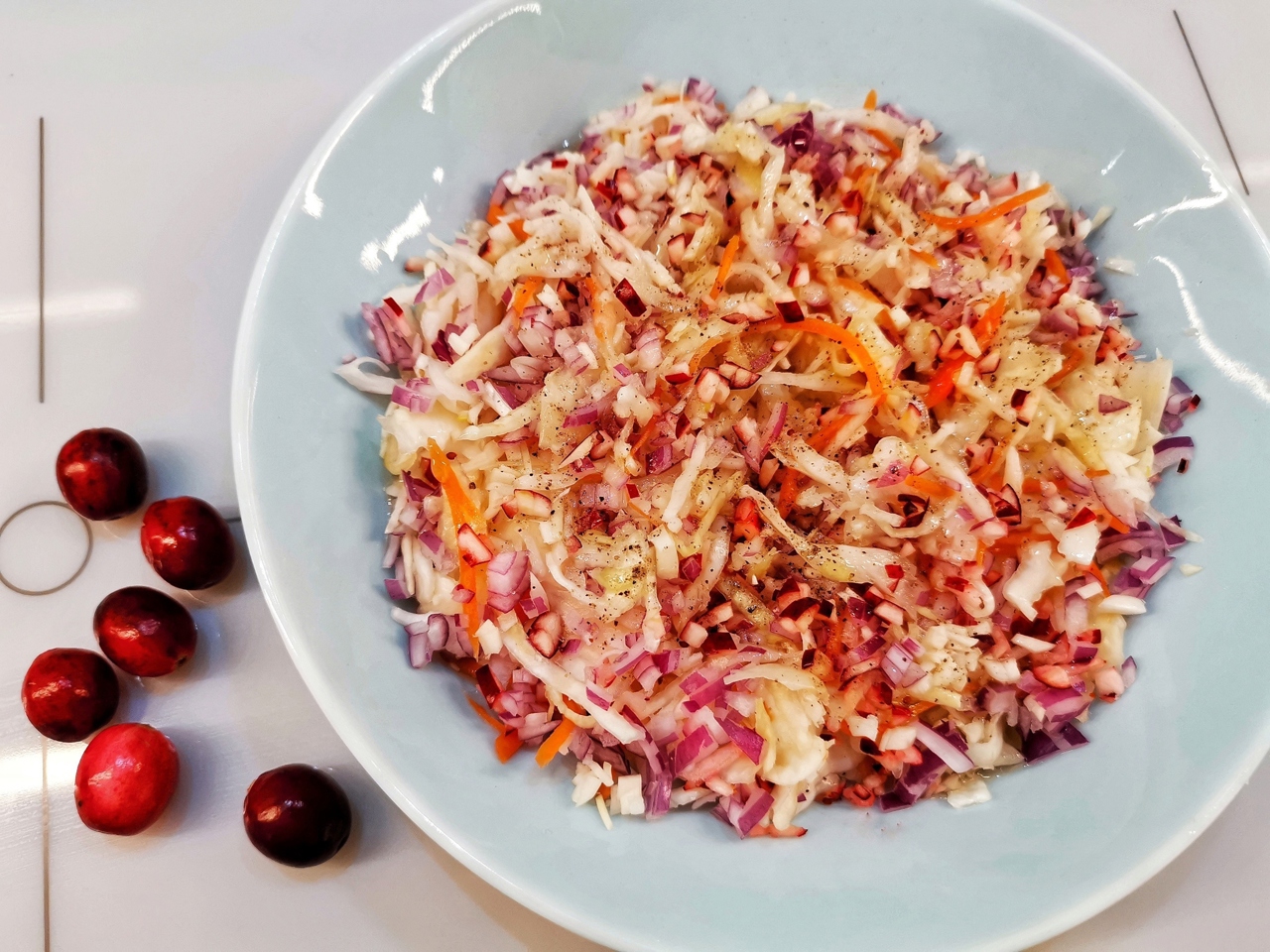 Sauerkraut Salad with Cranberries