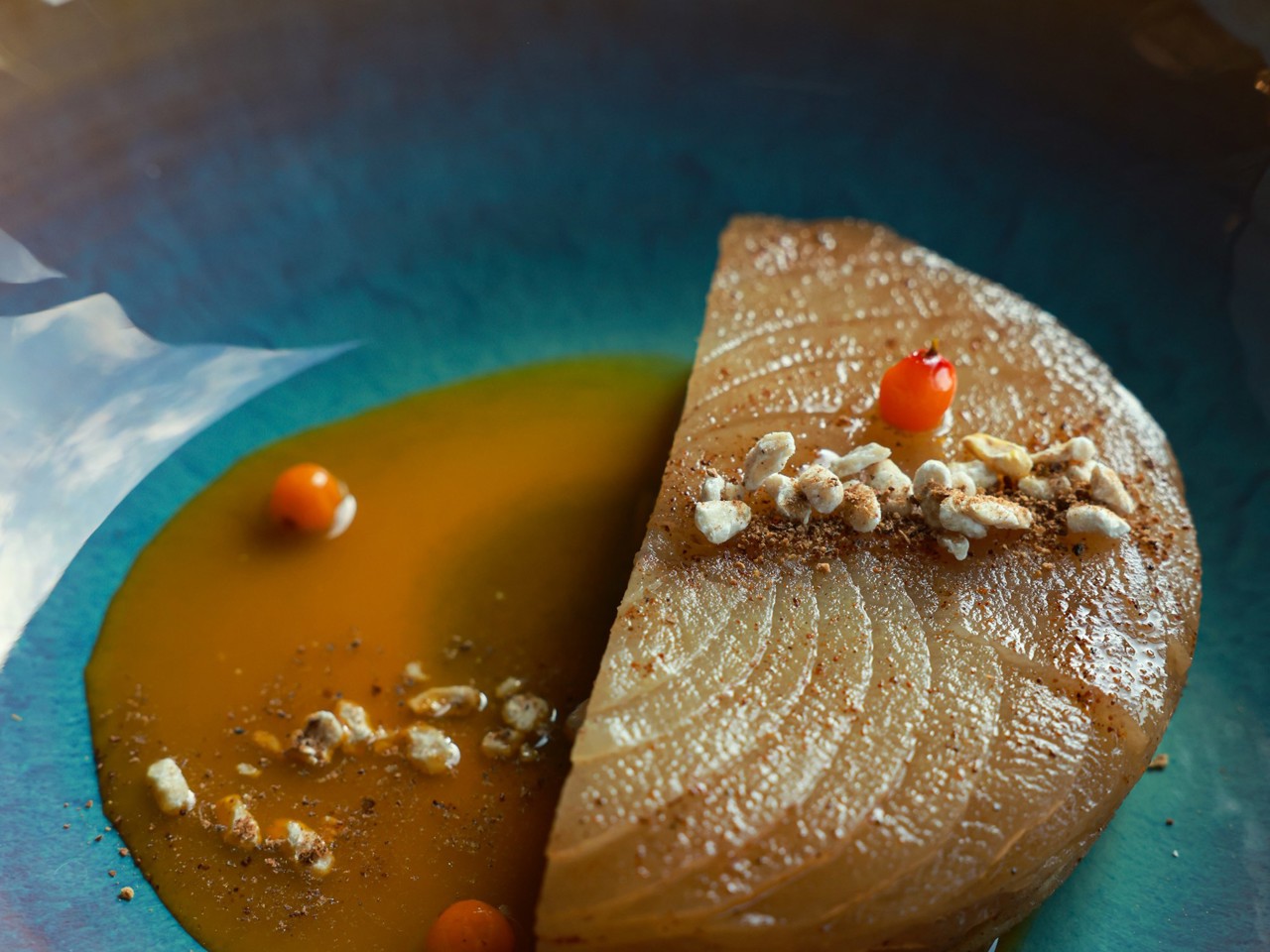 Apple Gratin with Sea Buckthorn Sauce – European recipe