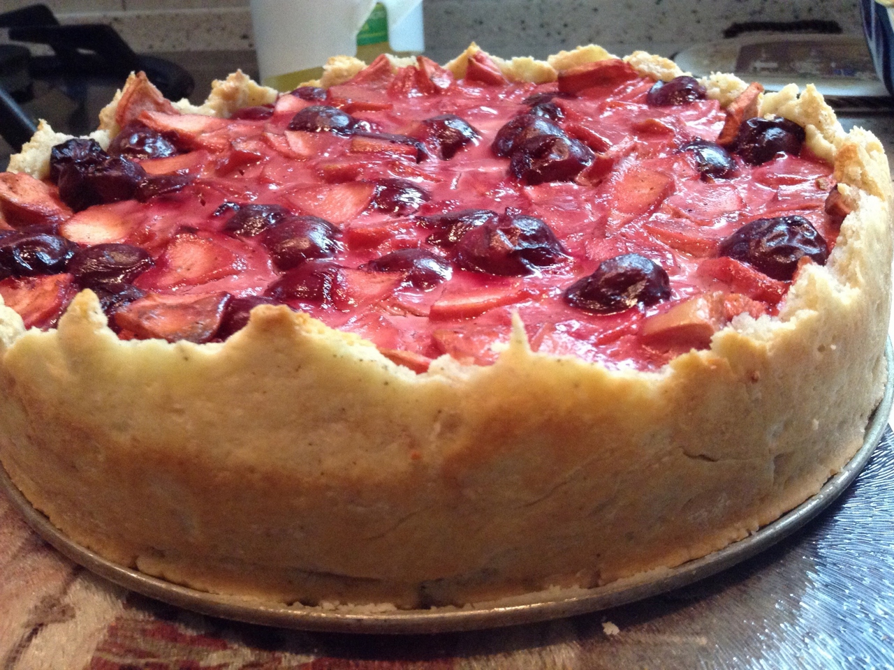 Apple, Cherry, and Marzipan Tart – European recipe