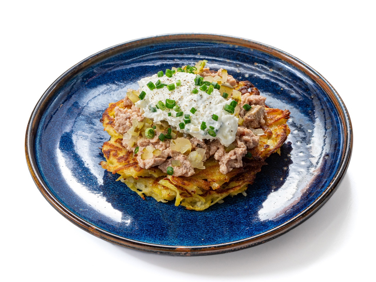 Potato Pancakes with Cod Liver