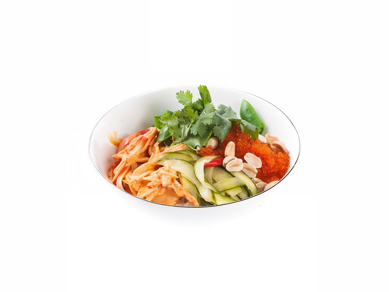 Poke with Rice, Crab, and Crushed Cucumbers