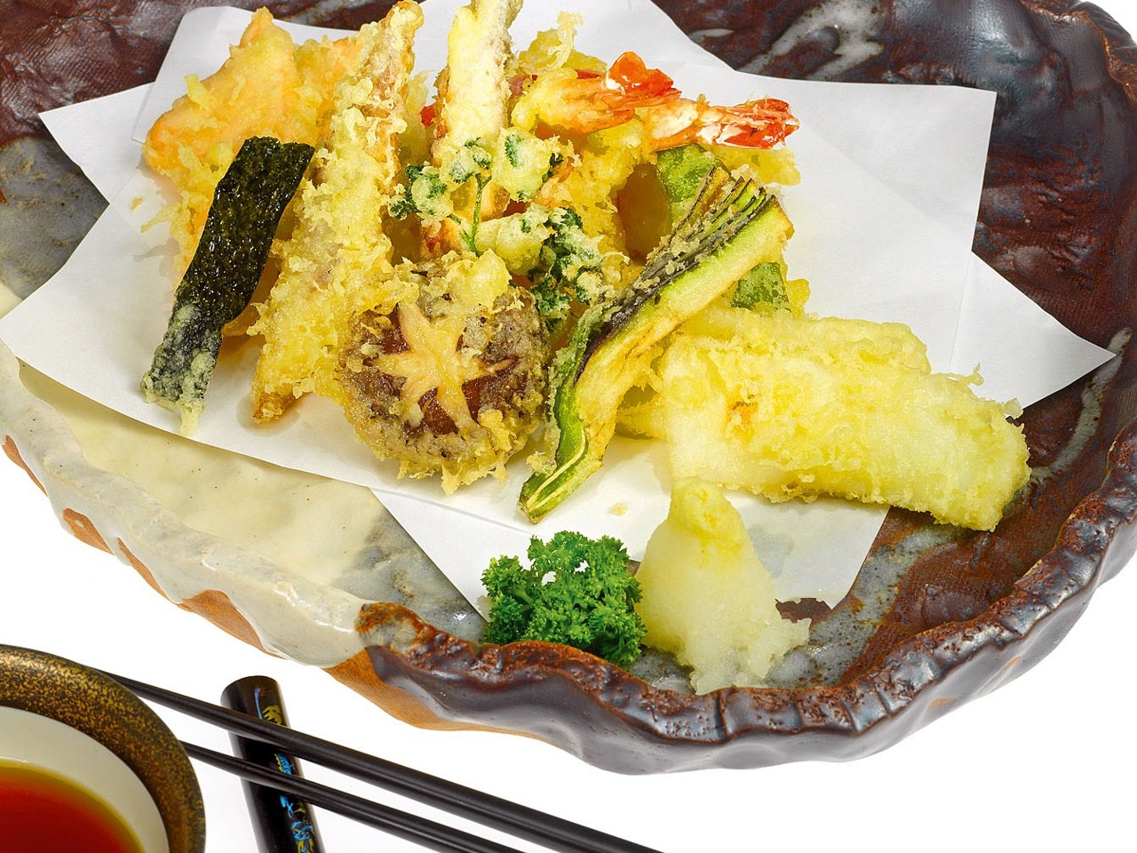 Tempura of Vegetables and Seafood