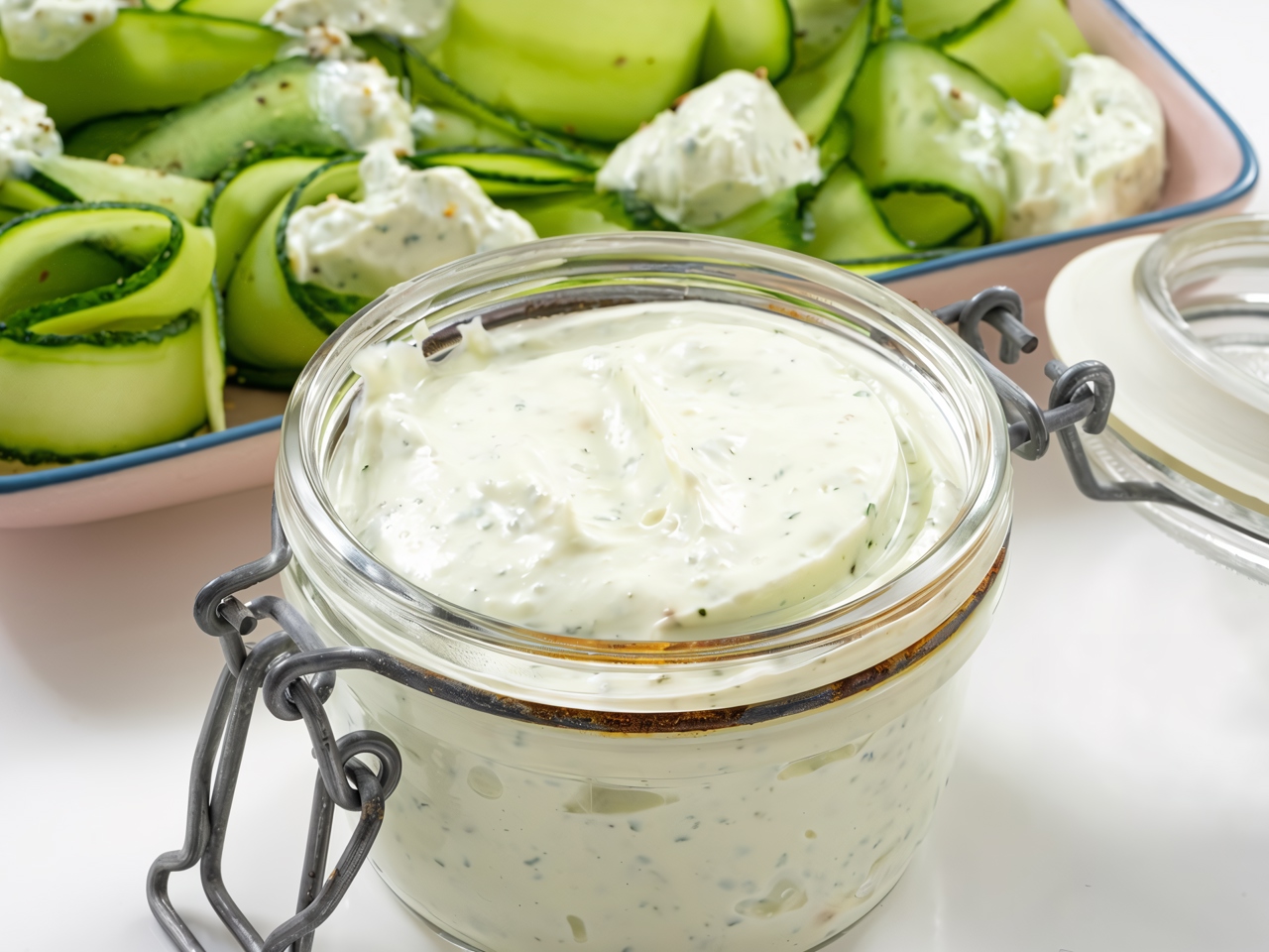 Feta and Mint Dressing for Fresh Cucumber Salad