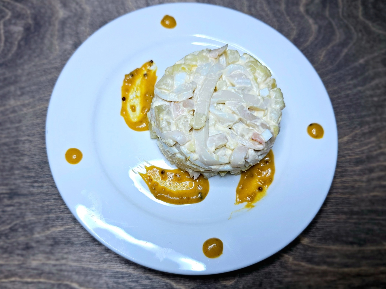 Squid Salad with Honey-Mustard Dressing