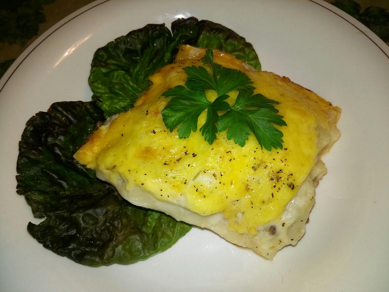 Lasagna with Ground Meat and Parmesan