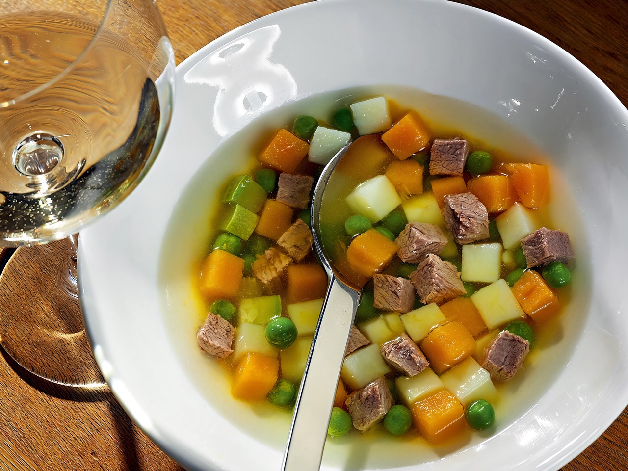Cold Pumpkin Soup with Beef