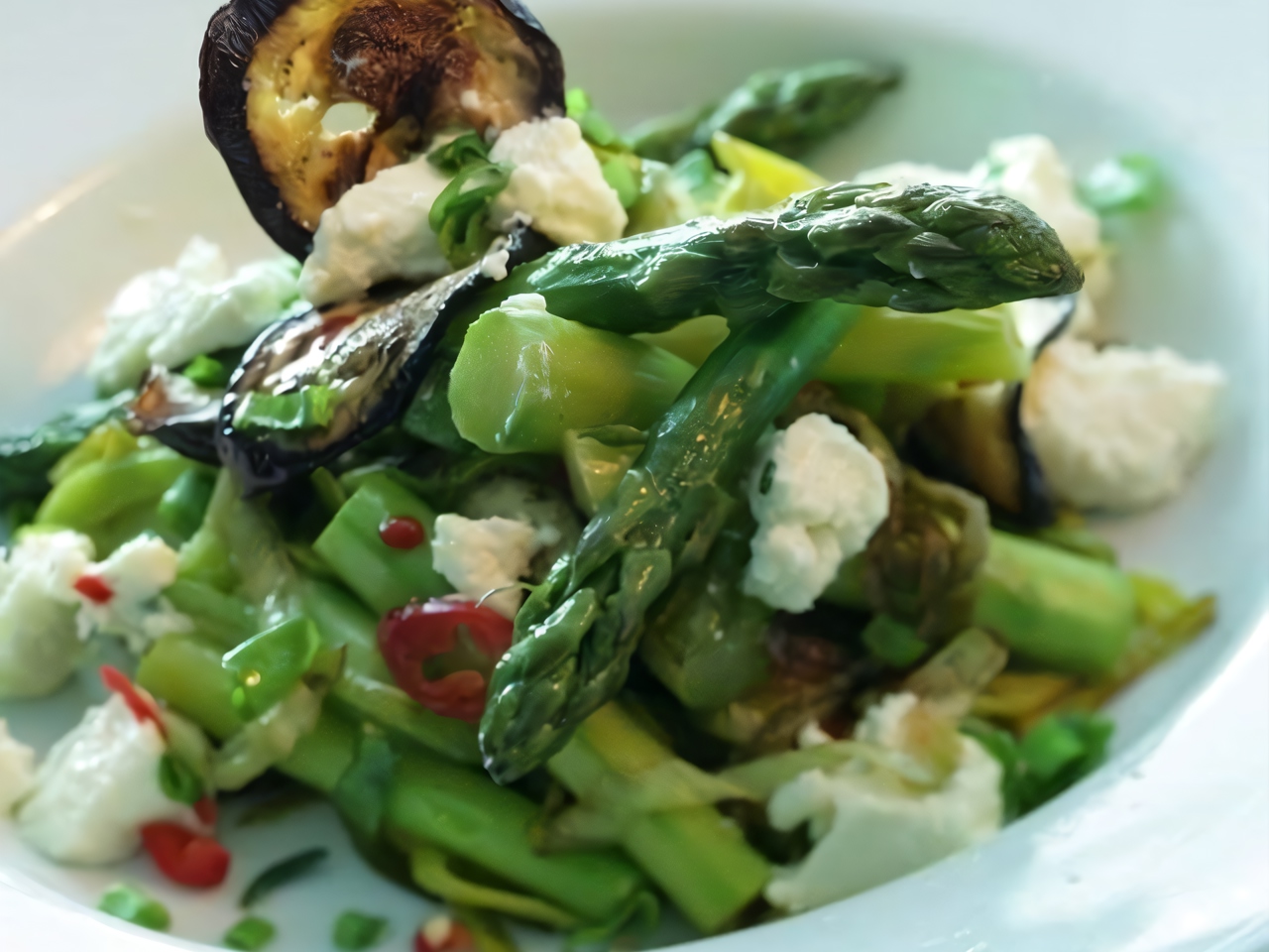 Asparagus, Eggplant, and Feta Salad – Mediterranean recipe