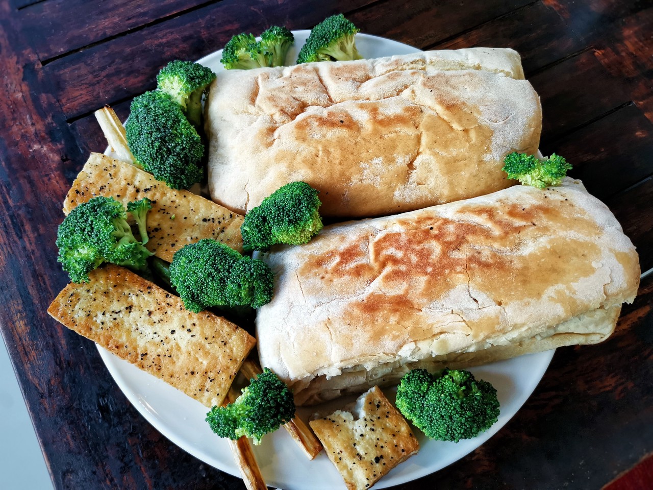 Vegan Ciabatta with Tofu and Asparagus