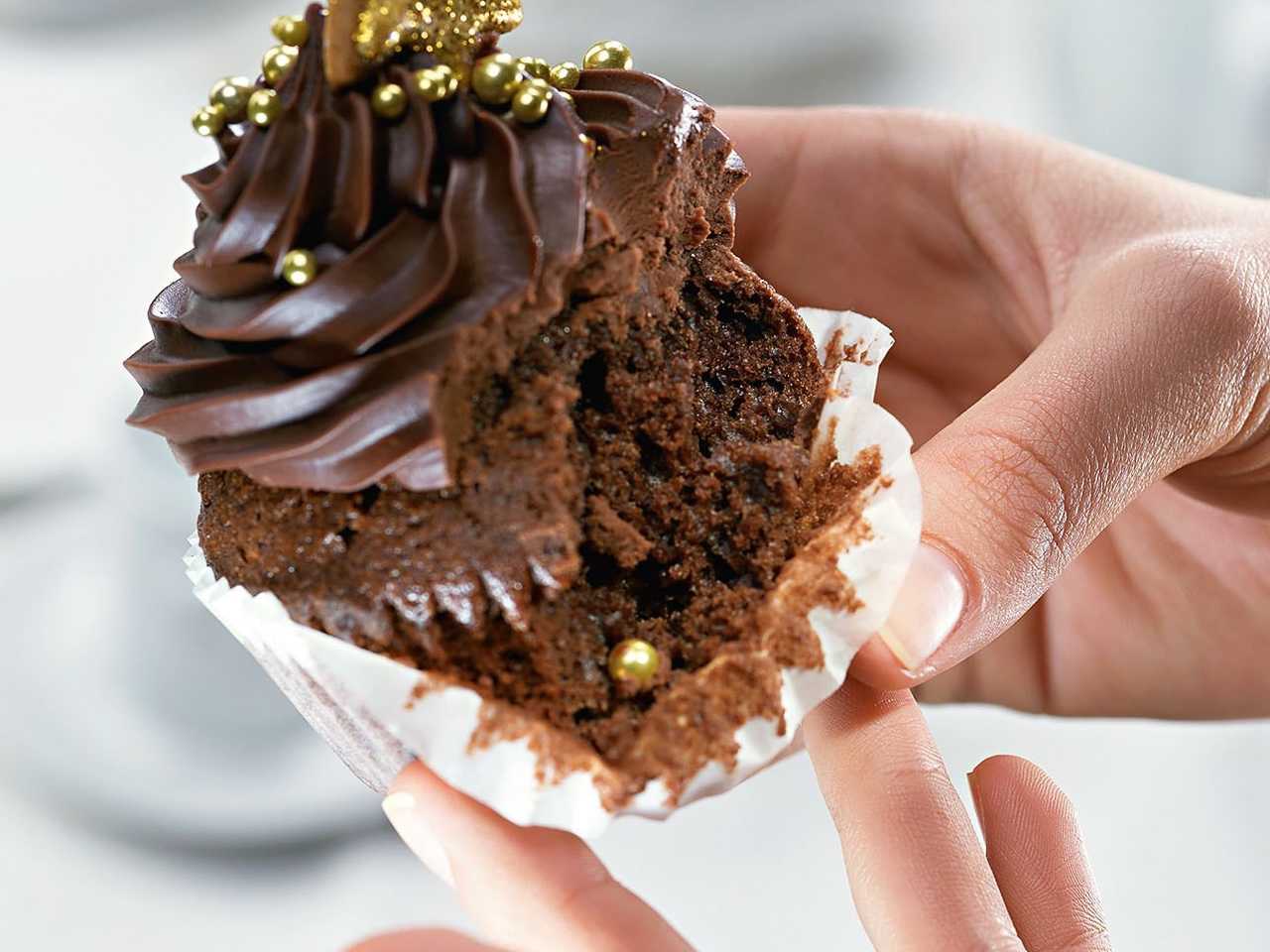 Chocolate Cupcake with Ganache Cream