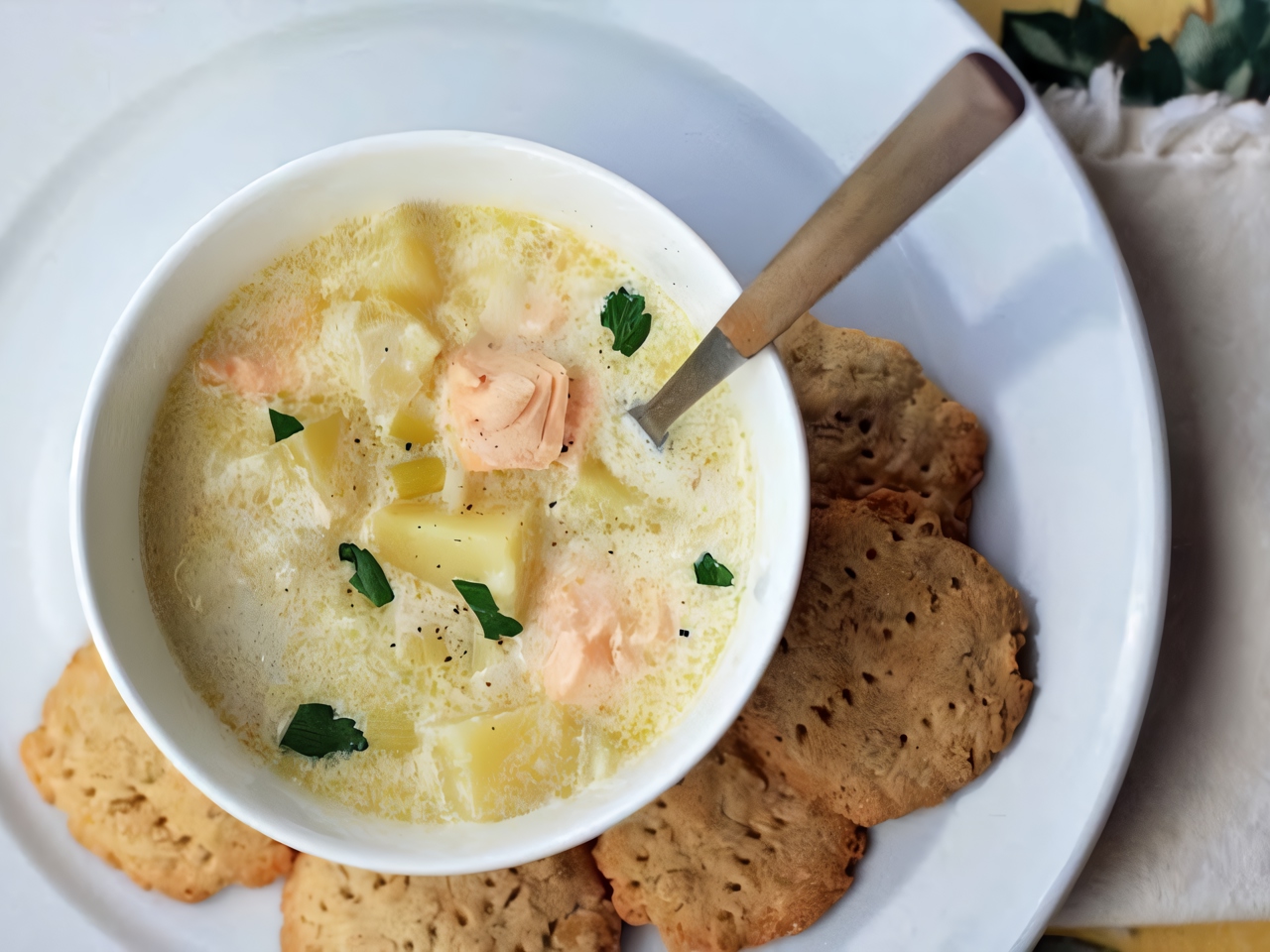 Finnish Creamy Salmon Soup (Lohikeitto)