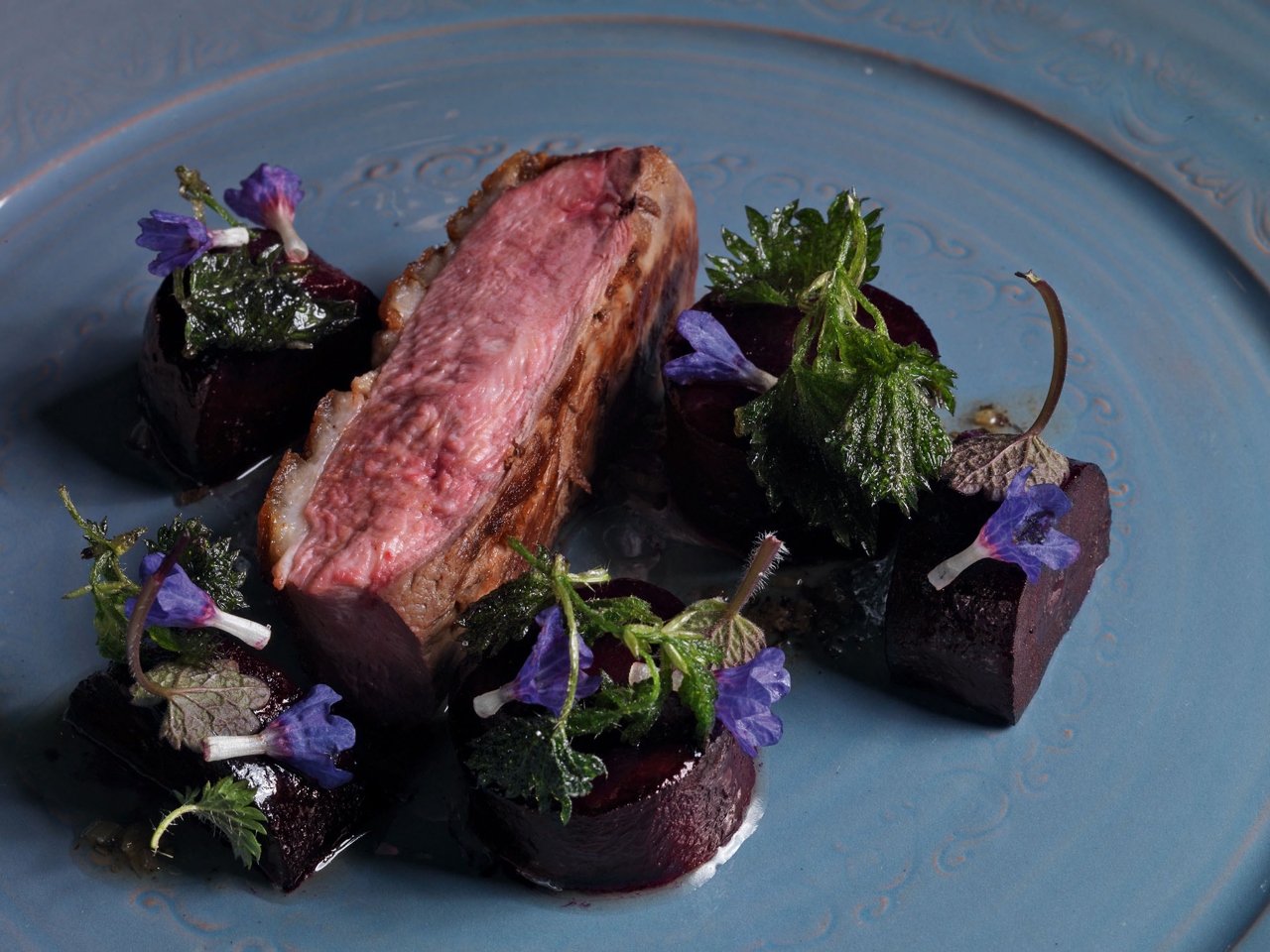 Duck with Beetroot and Nettle