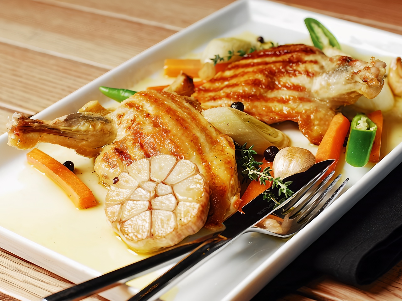 Thyme Guinea Fowl Escabeche