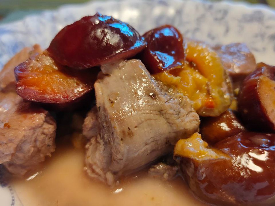 Braised Turkey with Plums