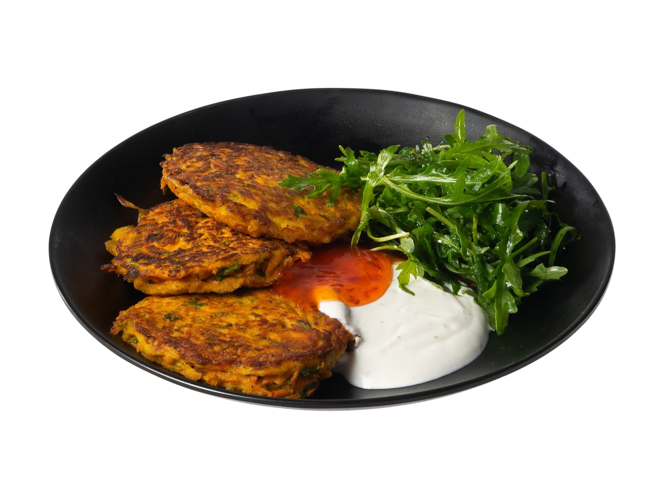 Carrot Fritters with Savory Yogurt