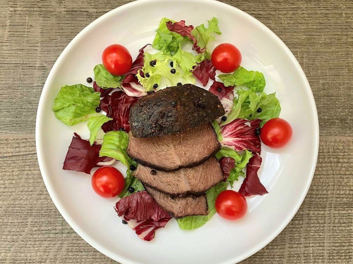 Beef Brisket with Pepper, Paprika, and Mustard in the Oven