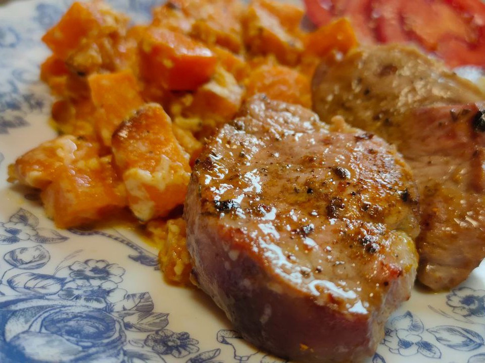 Pork Tenderloin with Sweet Potato