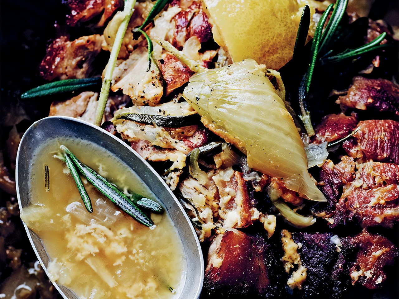 Pork Braised in Milk with Garlic and Rosemary