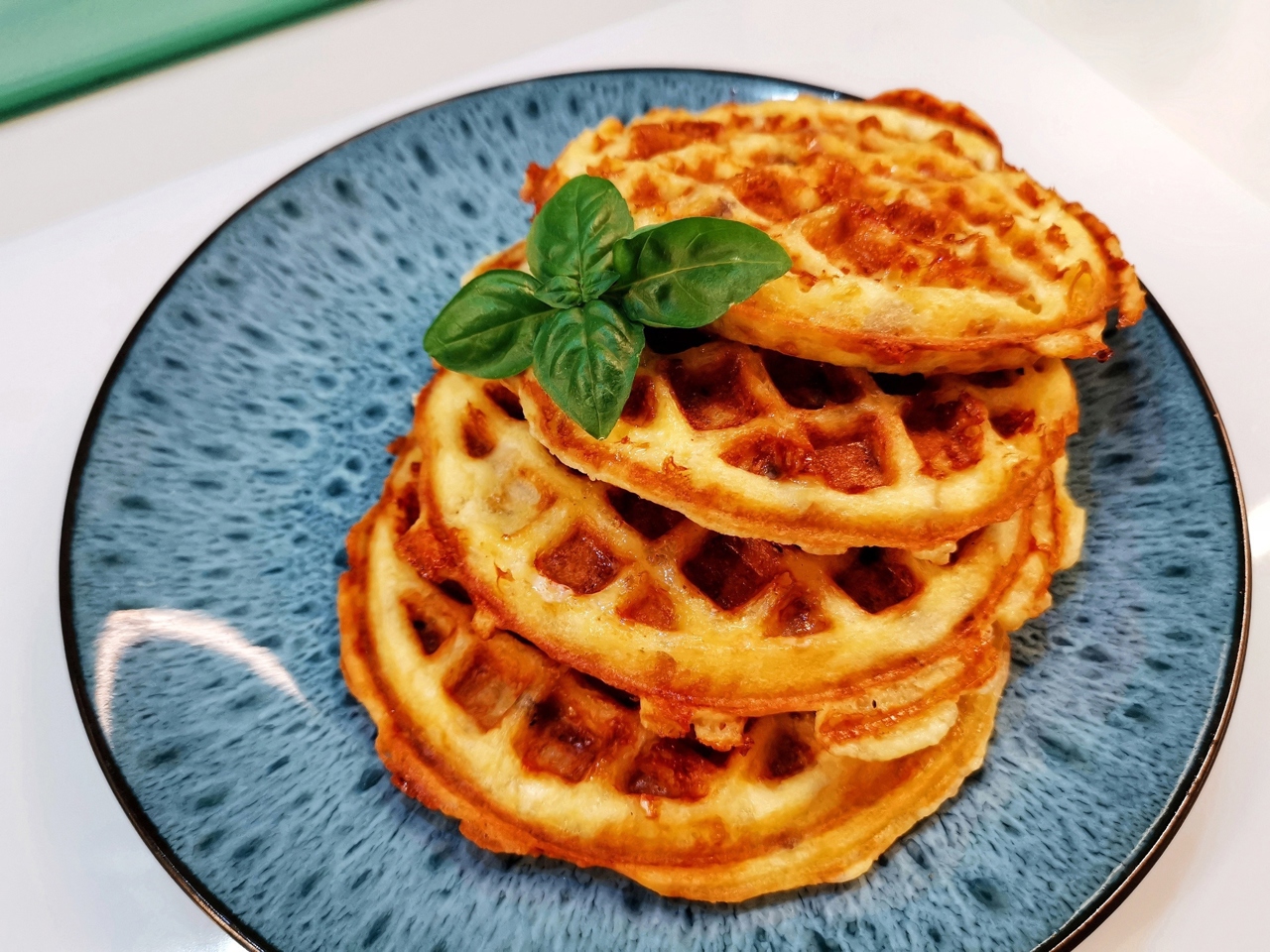 Keto Waffles with Mushrooms