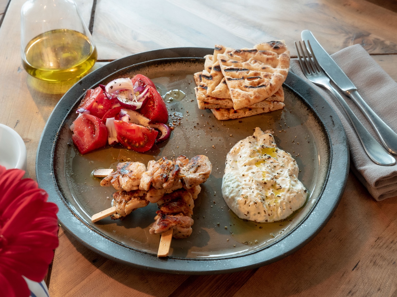 Chicken Souvlaki with Tzatziki