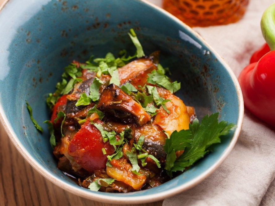 Ajapsandali with Roasted Eggplants