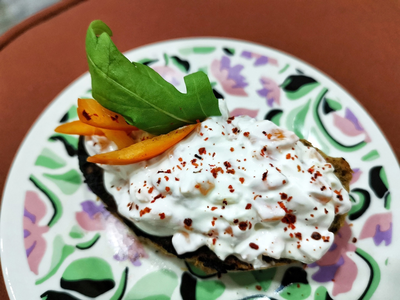 Bruschetta with Persimmon and Cheese