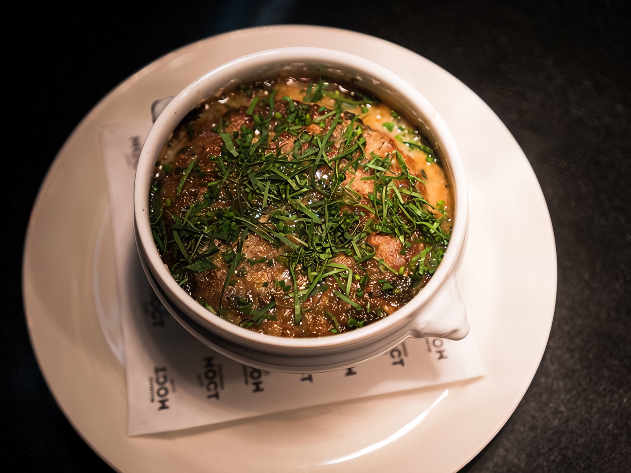 Onion Soup with Croutons