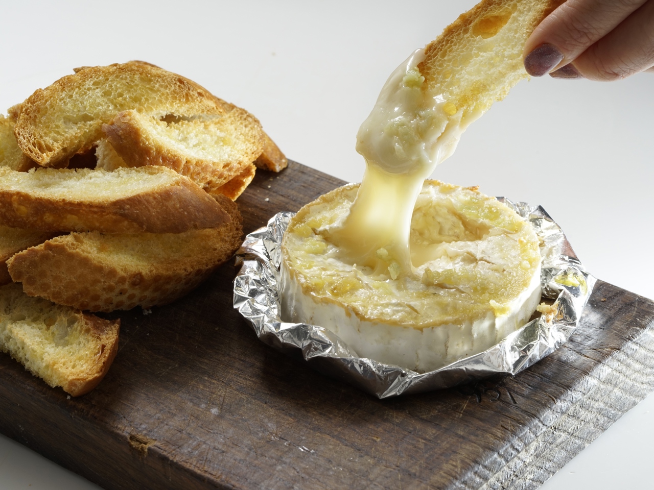 Baked Camembert with Croutons