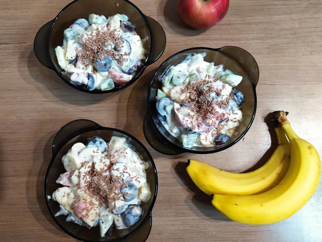Fruit Salad with Ice Cream