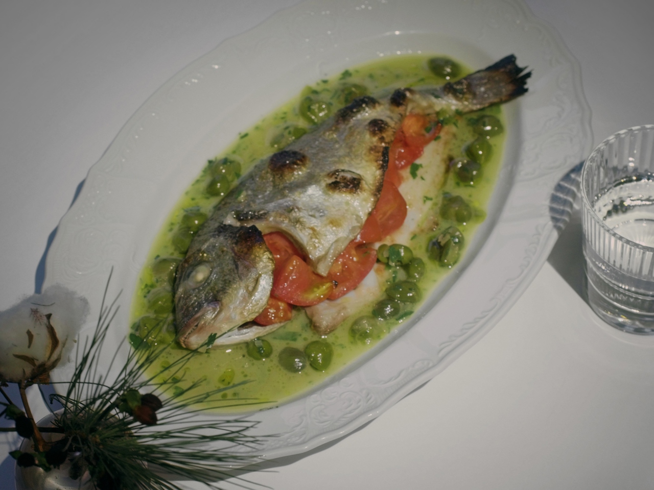 Baked Sea Bream with Tomatoes and Capers