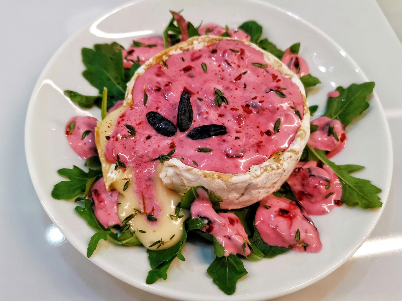 Brie Cheese with Berry Cream