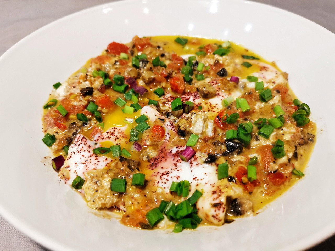 Eggs with Feta and Mushrooms