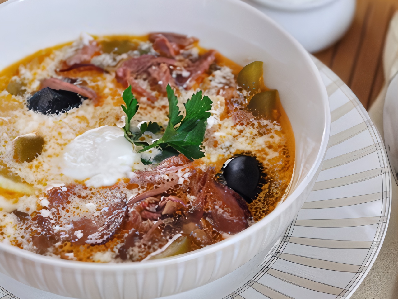 Estonian Soup with Lightly Salted Pork, Sauerkraut, and Barley