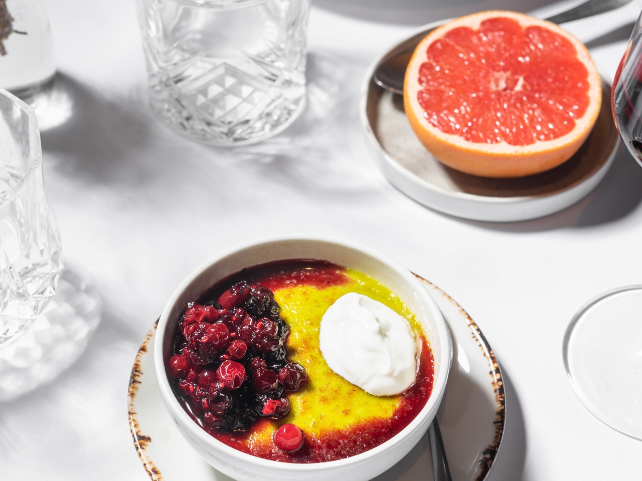 Avocado Cream with Forest Berry Jam