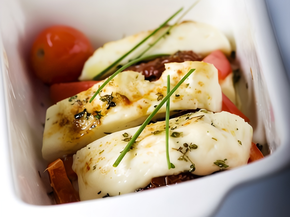 Baked Goat Cheese with Tomatoes and Pine Nuts – World recipe