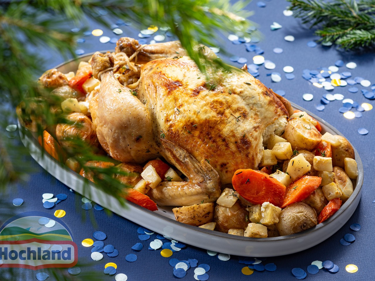 Oven-Baked Chicken with Cream Cheese on a Bed of Vegetables