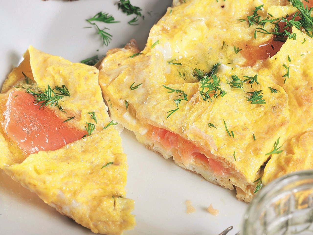 Omelet with Vodka and Salmon